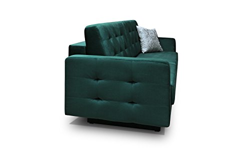 Schlafsofa Kippsofa Sofa mit Schlaffunktion Klappsofa Bettfunktion mit Bettkasten Couchgarnitur Couch Sofagarnitur - CARLA (Grau)