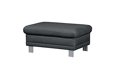 CAVADORE Sofa-Hocker Marool/Fußbank passend zum Sofa Marool/Modernes Design/Mikrofaser/Größe: 102 x 47 x 65 cm (BxHxT)/Bezug in Mikrofaser dunkelgrau