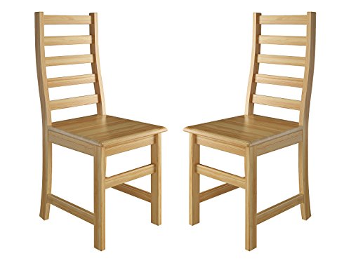 Erst-Holz® Schöne Essgruppe mit Tisch und 4 Stühle Kiefer Massivholz Natur 90.70-51 A-Set 21