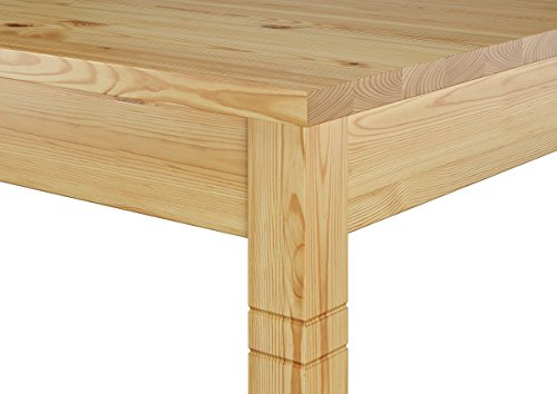 Erst-Holz® Vollholz-Essgruppe mit Tisch und 4 Stühle Kiefer Massivholz Natur 90.70-51 B-Set 22