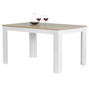 CARO-Möbel Esstisch Esszimmertisch Küchentisch TIJUANA in Sonoma Eiche/weiß, 120 x 80 cm (B x T)