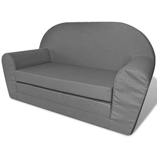 vidaXL Kindersofa mit Bettfunktion Sessel Schlafsofa Lounge Kinderzimmer Grau