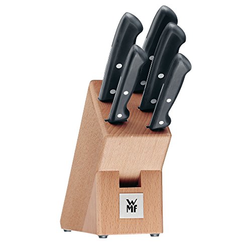 WMF Classic line Messerblock, mit Messerset, 6-teilig, 5 Messer, 1 Block aus Birkenholz