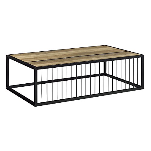 [en.casa]® Couch-Tisch Design MDF - Holzfarben - 100x60x30cm - Metall Gestell - Hicgucker Beistelltisch Wohnzimmer