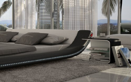 Innocent Designer Bett 180x200cm mit LED-Beleuchtung Custo schwarz weiß