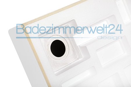 AQUABAD® Duschwanne/Duschtasse mit Styroporträger, Quadratisch 90x90x17 cm, integrierte Acrylschürze
