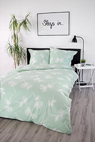 jilda-tex Bettwäsche 100% Baumwolle Design Daisy 135x200 cm mit Reißverschluss Bettbezug