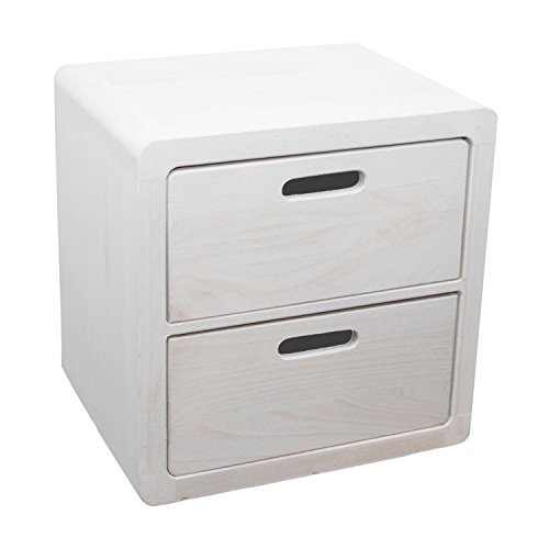 NEG Schubladenschrank VINUJA (shabby chic weiß) 3-tlg. Nachttisch/Kommode/Teetisch aus Echtholz (Paulownia) NEG Schubladenschrank VINUJA (shabby chic weiß) 3-tlg. Nachttisch/Kommode/Teetisch aus Echtholz (Paulownia)