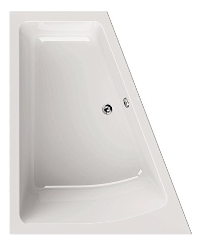Acrylbadewanne droPino | Raumspar-Wanne rechte Ausführung | 170 x 140 cm | Wanne | Badewanne | Weiß