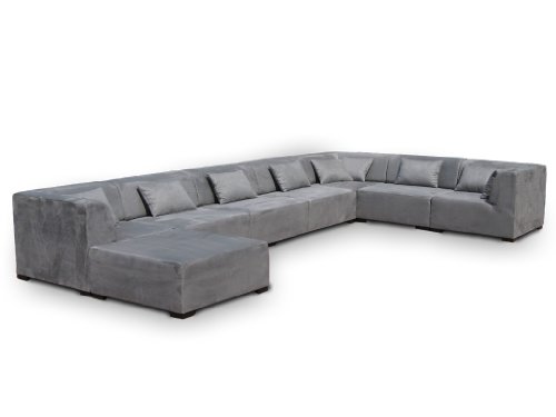Sofa Couchgarnitur Couch Sofagarnitur SUPERMAX 8 Teile Modulsystem inkl. 10 Kissen Polstergarnitur Polsterecke Wohnlandschaft