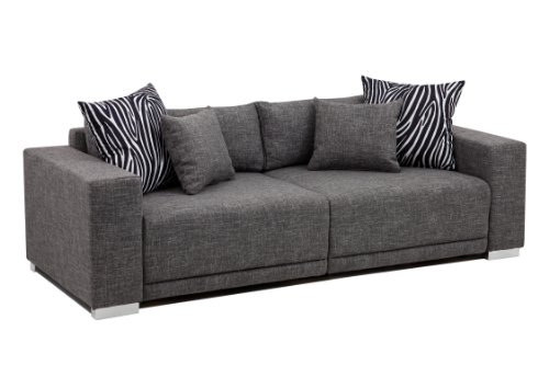 B-famous Big Sofa London-XLStruktur grau, 237x103 cm,