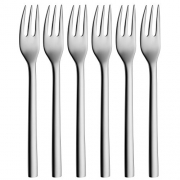 WMF Nuova Kuchengabel, Set 6-teilig, Cromargan Edelstahl poliert, spülmaschinengeeignet, L 16 cm