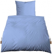 Castell Baumwoll-Bettwäsche, Nach Öko-Tex Standard 100, 80 x 80 + 135/200 cm, Blau