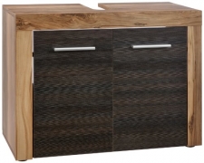 Trendteam 1259-301-59 Badezimmer Waschbeckenunterschrank Unterschrank Cancun Boom, 72 x 56 x 34 cm in Nussbaum Satin Dekor mit Siphonausschnitt