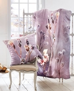 Bierbaum Satin Digitaldruck Design 5121 Bettdecke 135/200 + Größe Kissen 080/080 Bettwäsche, Baumwolle, Mauve, 135 x 200 cm, 2-Einheiten