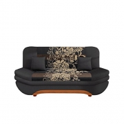 Mirjan24 Sofa Weronika Sving mit Bettkasten und Schlaffunktion, Bettsofa mit Blumenmuster, Couch vom Hersteller, Schlafcouch, Schlafsofa, Wohnlandschaft (Alova 36 + Sving Grau + Alova 36)