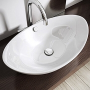 Design-Aufsatzwaschbecken inkl. Lotus-Effekt durch Nano-Versiegelung aus Keramik | BTH: 58x38x19cm | Aufsatz-Waschbecken/Waschtisch