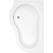 Hudson Reed Eckbadewanne Nuvo – Badewanne aus Acryl in Weiß – 1500 x 1000 mm – Linksbündig