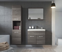 Badezimmer Badmöbel Montreal 60 cm Waschbecken Bodega – Unterschrank Hochschrank Waschtisch Möbel