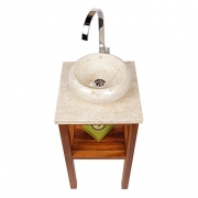 WOHNFREUDEN Marmor Waschbecken 30 cm ✓ rund poliert creme ✓ Naturstein Waschplatz Handwaschbecken Steinwaschschale Naturstein-Aufsatzwaschbecken für Ihr Bad ✓ schnell & versandkostenfrei