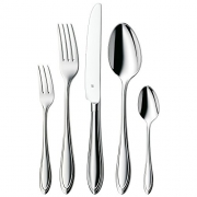 WMF Florenz Besteckset, 60-teilig, für 12 Personen, Monobloc-Messer, Cromargan Edelstahl poliert, spülmaschinengeeignet