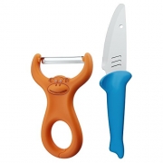 WMF Willy Mia Fred Kinderkoch-Set, 2-teilig, Messer, Schäler, ab 6 Jahren, Cromargan Edelstahl, Kunststoff, spülmaschinengeeignet