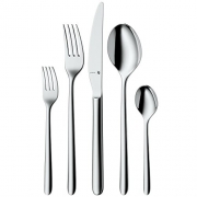 WMF Flame Besteckset, 30-teilig, für 6 Personen, eingesetzte Messerklinge, Cromargan protect Edelstahl poliert, extrem kratzbeständig, spülmaschinengeeignet