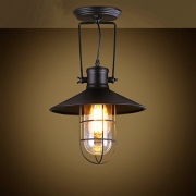 hahaemall Moderne Industrielle Metall Glas Pendelleuchte Loft Lampe Retro Deckenleuchte Lampe